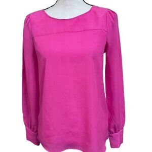 J. Crew Hot Pink Blouse-XS